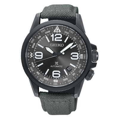#ad SEIKO ProspeX Land SRPC29K1 Automatic Watch Hardlex Grey Nylon Strap Compass New