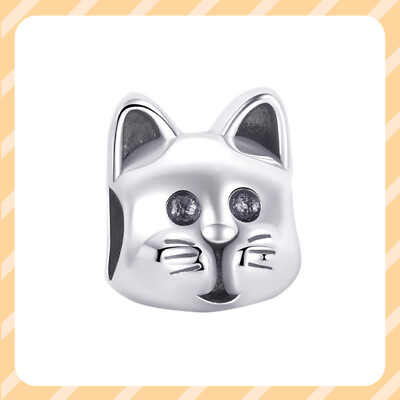 #ad Authentic Silver Cute Cat Dangle Charm 925 Sterling Silver Women Bracelet Charm
