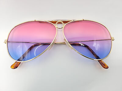 #ad ​Dr. Peepers 602243 Aviator Sunglasses Gold Frame with Purple Tint