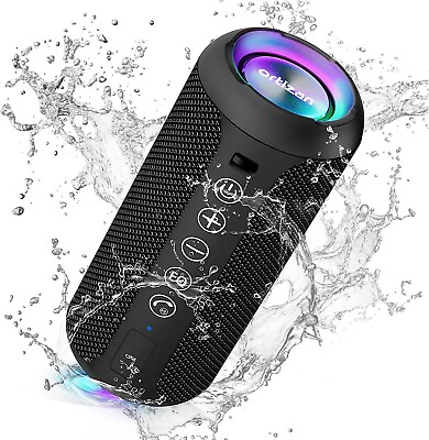 #ad Ortizan X10B Portable IPX7 Waterproof Wireless Bluetooth Speaker Black