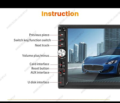 #ad 7 inch Universal Car Radio Multimedia Video Player FM Radio USB TF BT SWC
