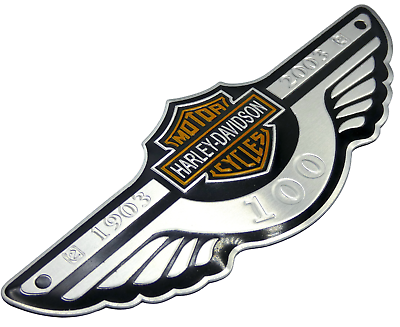 #ad 1x Harley Davidson Emblem Decal Motorcycle Fuel Tank Gas Badge 4.75quot; x 1.75quot;