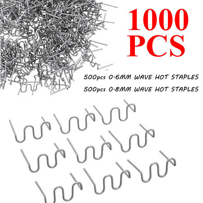 #ad 1000x 0.8mm 0.6mm Hot Staples Plastic Welding Wave Stapler For Car Bumper Repair