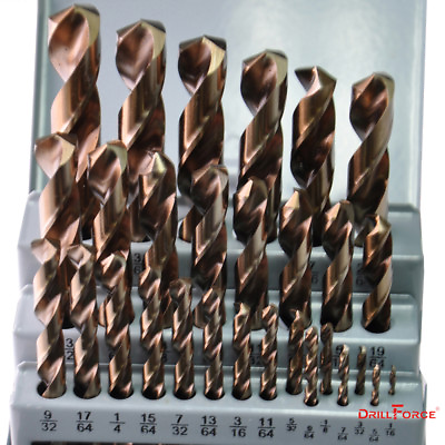 #ad Drillforce 29PCS Cobalt Drill Bits Set Professional HSS M35 Twist Metal Tools