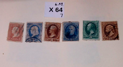 #ad 19TH CENTURY US STAMPS LOT X 64 $6.99