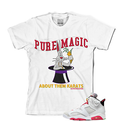 #ad Tee to match Air Jordan Retro 6 Hare Sneakers.Pure Magic Tee
