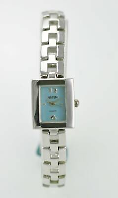 #ad Aspen Womens Watch Blue Stainless Silver Steel Water Resistant Battery Quartz
