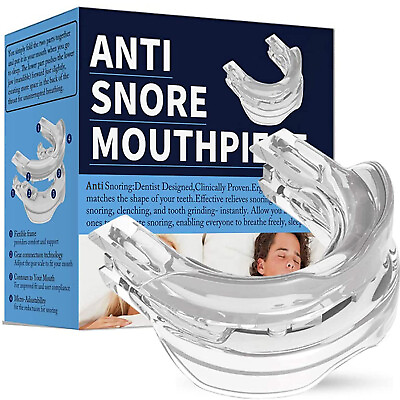 #ad Sleep Aid Prevent Snore Anti Snoring Mouthpiece Guard Pure Night Sleep USA
