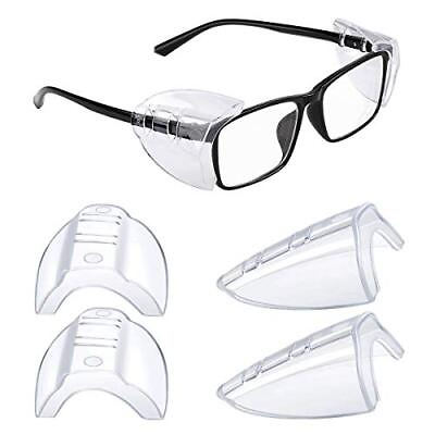 #ad 2 Pairs Side Shields for Prescription Glasses Safety Glasses Side Shields fo...
