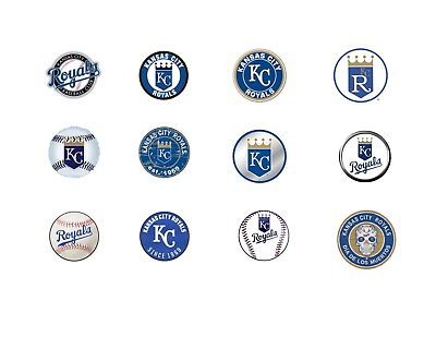 #ad Kansas City Royals Baseball Pin Back Buttons 1.25” 12 Pack MLB