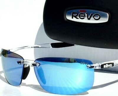 #ad NEW* REVO DESCEND N CLEAR w Blue POLARIZED Lens Sunglass 4059 09 BL
