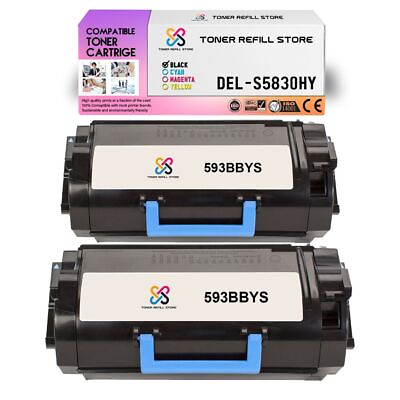 #ad 2Pk TRS S5830 Black High Yield Compatible for DELL S5830 Toner Cartridge