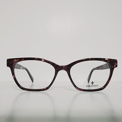 #ad Womens Seraphin Designer Purple Pearl Eyeglasses Frames And Case Handmade Japan