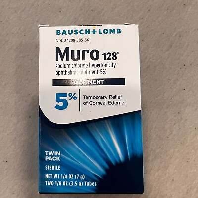 #ad Muro 128 Sterile Ophthalmic 5 Percent Sodium Chloride OintmentTwin Pack .25 oz