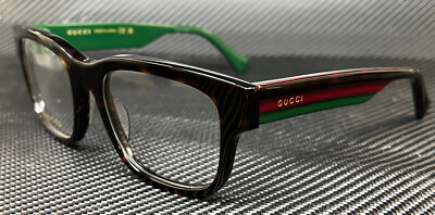 #ad GUCCI GG1303O 002 Brown Havana Men#x27;s Medium 54 mm Eyeglasses