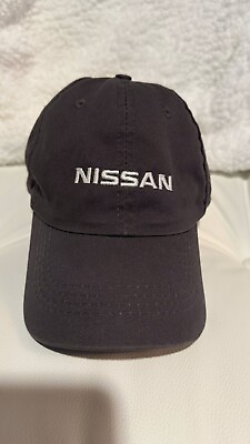 #ad Nissan Logo on Gray Hat Baseball Cap Printed NISSAN White