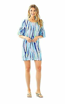 #ad New Lilly Pulitzer Lindell T Shirt Tunic Viscose Dress Multi Shore Perfection