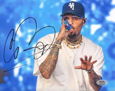 #ad Chris Brown Signed Autographed 8x10 Photo PSA DNA Authenticated