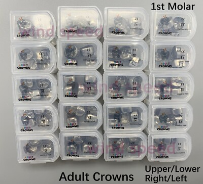 #ad Dental Permanent Molar Crowns Adult Preformed Temporary Crown Stainless Steel