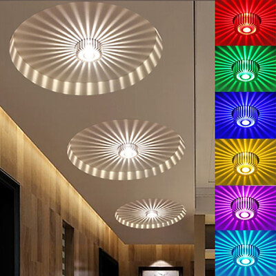 #ad 3W RGB Color Changing LED Ceiling Light Downlight Hotel Bar Wall Party Decor