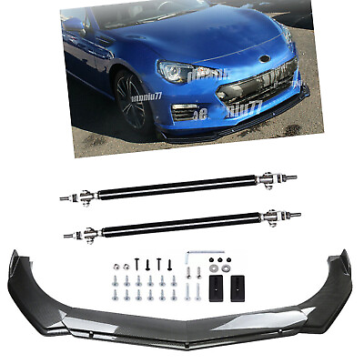 #ad Carbon Fiber Front Bumper Lip Chin Spoiler Splitter For Subaru BRZ 2013 Body Kit