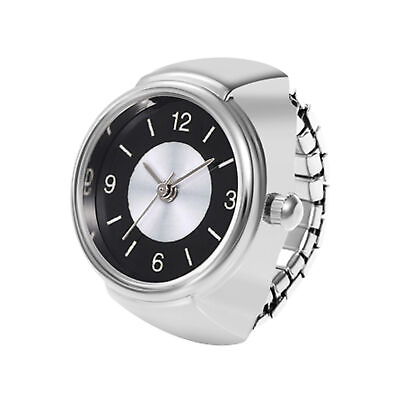 #ad Dial Quartz Analog Watch Creative Steel Cool Elastic Quartz Finger Ring Watch