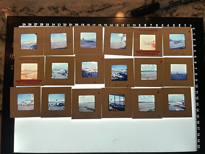 #ad 1982 Photo Slides Combs Stapleton Airport Field Original Frontier United Airline