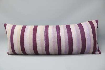 #ad Kilim Pillow 16quot;x42quot; Purple Cushion Interior Designer Pillow Turkish Pillow