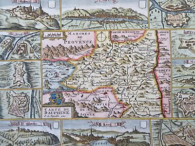 #ad Duchy of Dauphine Kingdom France Provence Savoy Piedmont 1708 de la Feuille map