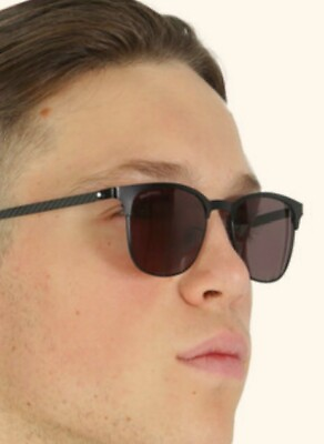 #ad Montblanc MB0183S 001 Black Smoke Frame Gray Lens Sunglasses