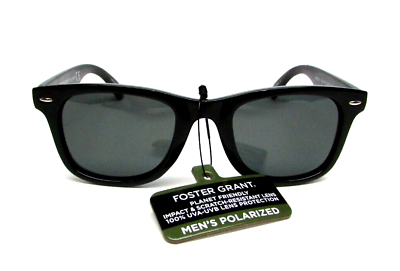 #ad Foster Grant Men#x27;s POLARIZED Sunglasses FG MP 20 09 001 100% UV Protection