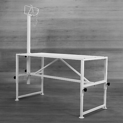 #ad 51x23quot; White Adjustable Livestock Stand Livestock Trimming Stands Sheep Stand