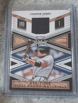 #ad CHIPPER JONES 2020 Elite Extra Edition All Time 1st Round Material $8.99