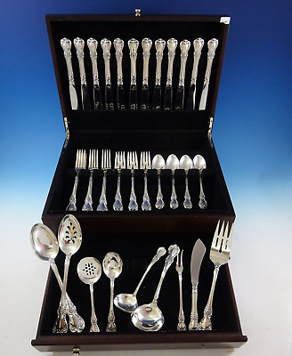#ad Old Master by Towle Sterling Silver Flatware Set For 12 Service 57 Pieces