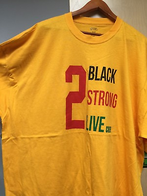 #ad 2 Live Crew quot;2 Black 2 Strong 2 Live tshirt Gold shirt black red green letters