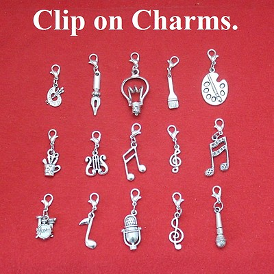 #ad Artist amp; Music Charms with Lobster Clasp for Bracelet Key Chain or Purse Decor.