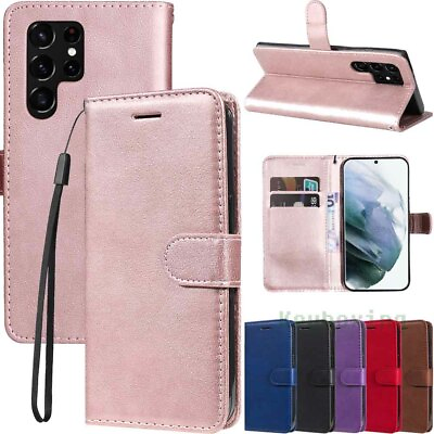 #ad For Samsung S23 S22 S21 S20 S10 S9 S8 Note10 Plus Wallet Flip Leather Case Cover