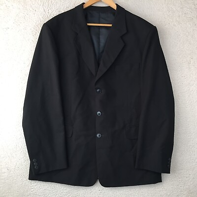 #ad James Fashion Black Wool Blend Regular Fit Blazer Jacket Men Size Chest UK 44R