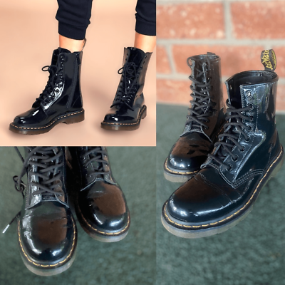 #ad Dr. Martens 1460 patent leather boots Size 6 EU 37