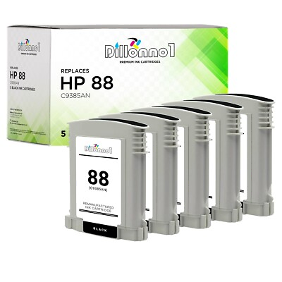 #ad 5PK For HP 88XL Black Ink For HP 88 C9396AN L7580 K550