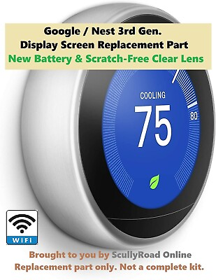 #ad Google Nest 3rd Generation Learning Stainless Steel WIFI Thermostat: REPLACEMENT