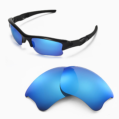 #ad WL Polarized Ice Blue Replacement Lenses For Oakley Flak Jacket XLJ Sunglasses