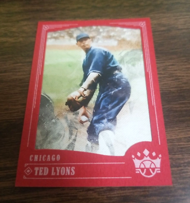 #ad TED LYONS 2018 PANINI DIAMOND KINGS RED PICTURE FRAME CARD #21 WHITE SOX HOF
