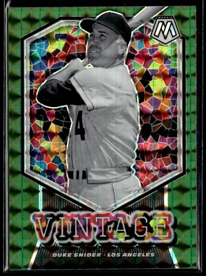 #ad 2021 Panini Mosaic Vintage Green Duke Snider Los Angeles Dodgers #V7