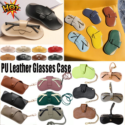 #ad PU Leather Glasses Case Spectacle Case Sunglasses Storage Bag Protective Cover