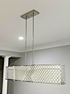 #ad BRAND NEW 4 Light Brushed Nickel Ceiling Light Dining Room Light Luxury Lighting