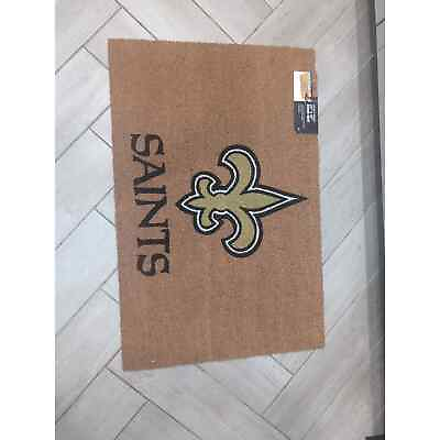 #ad New Orleans Saints Coir Doormat 23x35 Officially Licensed Mat NFL Fan Decor
