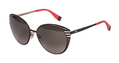 #ad FENDI FF0017 S 7ROHA Sunglasses Brown Metal Round Frame Sunglasses $395