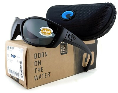 #ad New Costa Del Mar FISCH Polarized Sunglasses Blackout 580P Gray Lens