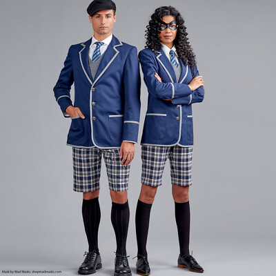 #ad Simplicity 9094 Pattern Unisex Teen Adult School Uniform Cosplay Costume 44 52